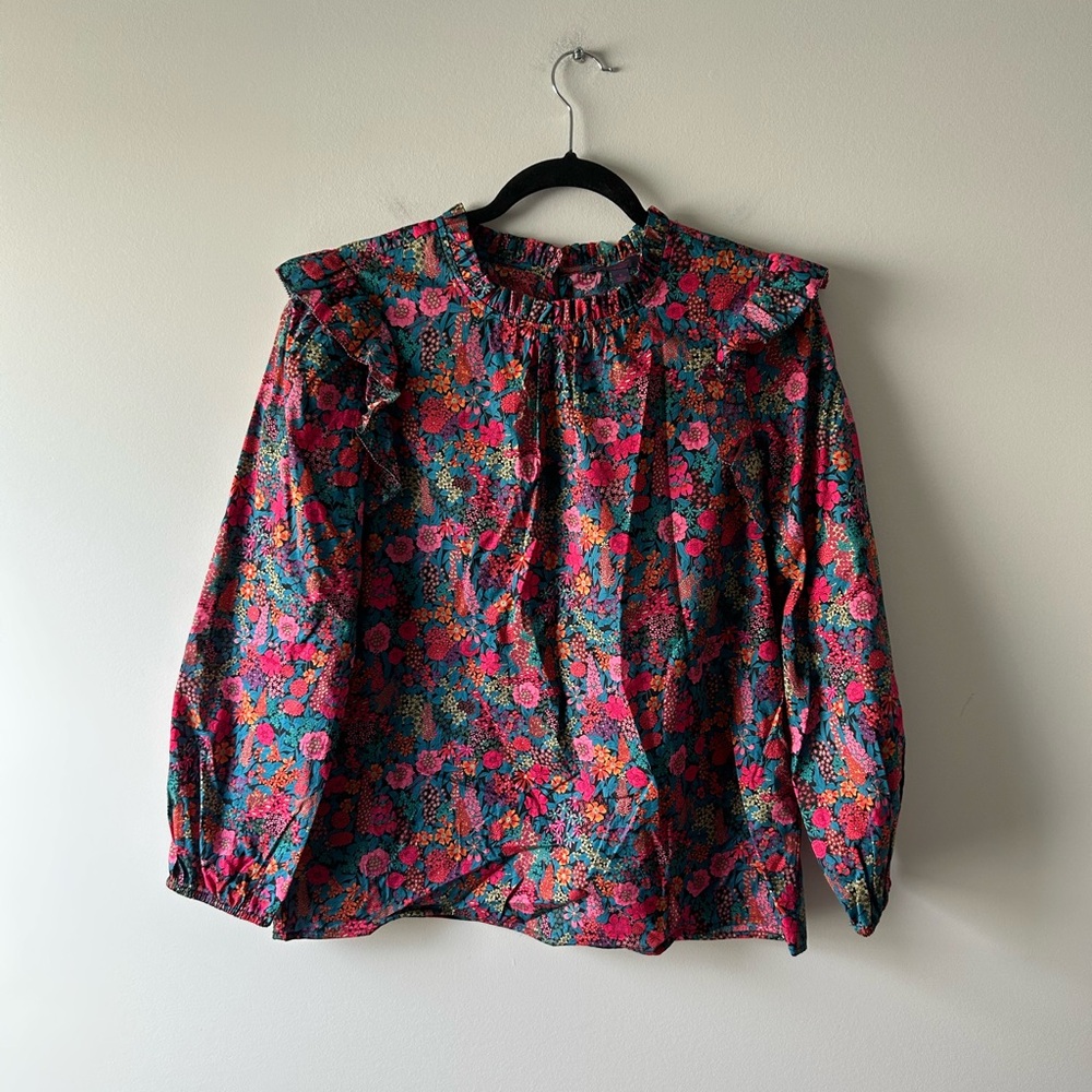 J. Crew Liberty Fabric floral printed long sleeve top